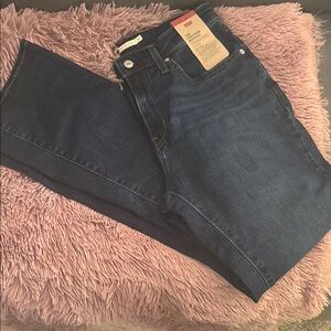 Levi's Deep Indigo High-Rise Bootcut Jeans